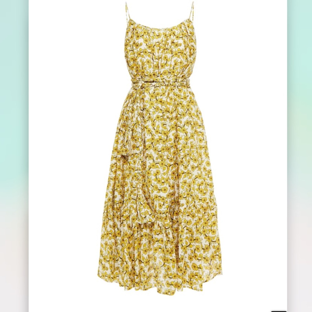 NWT Rhode Resort Lea Dress in Yellow Ditsy Floral